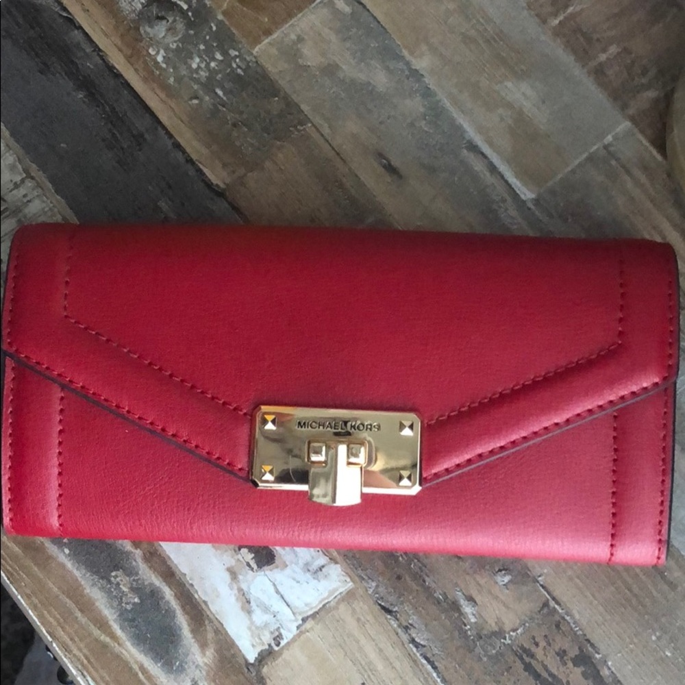 Michael kors red wallet